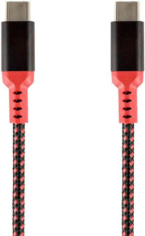 Monoprice Stealth Charge and Sync USB 2.0 Type-C to Type-C Cable - 3 Feet - Red, Up to 5A/100W, for USB-C Enabled Devices Laptops MacBook Pro