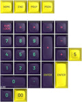 DROP + MiTo MT3 Cyber Custom Keycap Set, ABS Hi-Profile Keycaps, Doubleshot Legends, MX Style add to Base Kit for Full-Size Keyboard Coverage (Numpad),Yellow