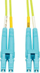 Tripp Lite LC to LC Multimode Duplex Fiber Optics Patch Cable, 100Gb, 50/125, OM5, LC/LC Male, 3 Meter (N820-03M-OM5)