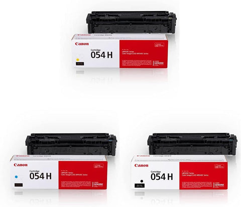 Canon Genuine Toner, Cartridge 054 Yellow, High Capacity (3025C001) 1 Pack & Canon Genuine Toner & Canon Genuine Toner, Cartridge 054 Black, High Capacity (3028C001) 1 Pack