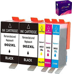 Mutikor Compatible 902XL Ink Cartridge Replacement for HP 902 XL Ink Use with OfficeJet Pro 6968 6978 6958 6962 6954 6960 6970 6979 6950 6975 (2Black 1Cyan 1Magenta 1Yellow) 5 Pack