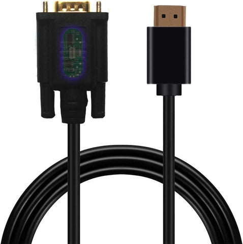 LOKEKE HDMI to VGA Cable with IC,Gold-Plated 1080P HDMI Male to VGA Male 4K Surported, No Sound Transfer(4.92FT, 1.5M)