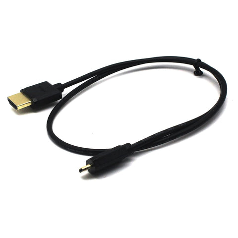 AWADUO Standard HDMI 2.0 to Micro HDMI Cable, Ultra Cord HDMI Male to Micro HDMI Cord 4K*2K@60Hz, Support Monitor/Laptop(0.6M,OD3.2)