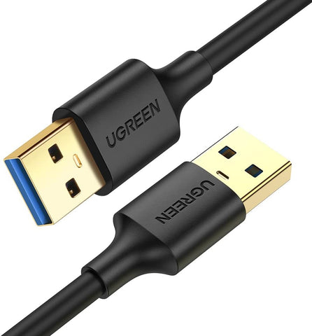 UGREEN USB to USB, 5 Gbps USB 3.0 Cable, Nylon Durable Male to Male Cable, Compatible with Hard Drive, Cooling Fan/pad, Camera, DVD Player, TV, Flash Light, Hub, Monitor, Speaker, and More 10 FT