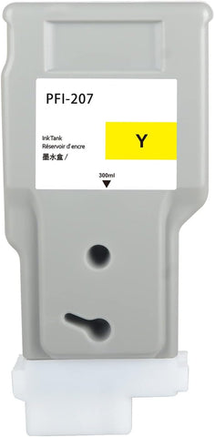 KSUMEI PFI-207 Ink Cartridge Replacement for Canon PFI 207 imagePROGRAF iPF680 685 780 785 Printer 300ml (Yellow)