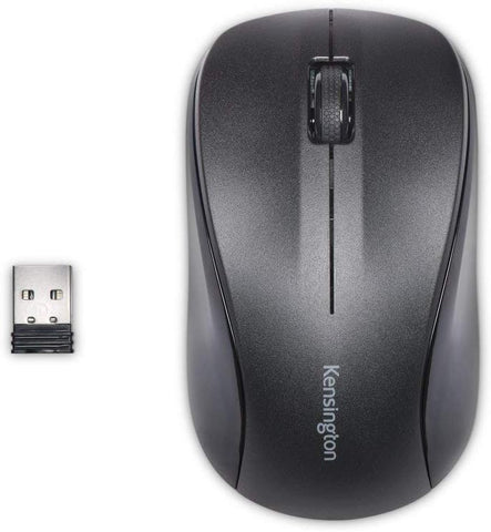 Kensington Silent Mouse-for-Life Wireless USB Mouse - Black (K72392US),1.5" x 2.4" x 4.3"
