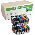 Inkjetcorner Compatible Ink Cartridges Replacement for PGI-250XL CLI-251XL 250XL 251XL for use with iP8720 MG7120 MG7520 MG6320 (12 Pack)