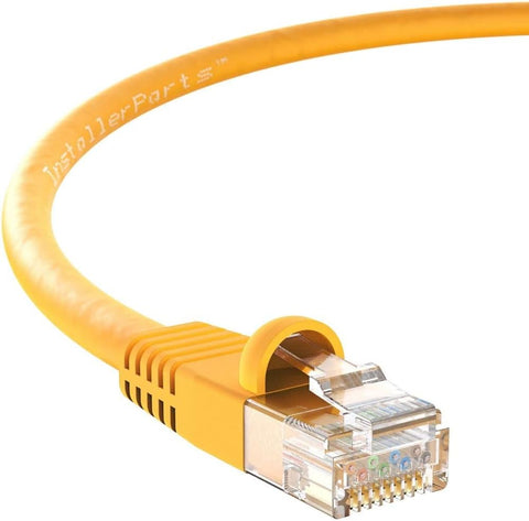 InstallerParts CAT6 Cable UTP Booted [Yellow] - [3 FT] - [10 Pack] - Professional Series - 10Gbps, Cat6 Patch Cable, Cat 6 Patch Cable, Cat6 Ethernet Cable, Network Cable, Internet Cable