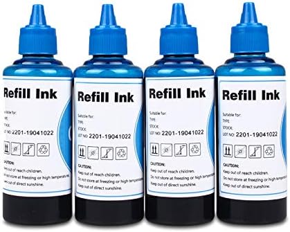 CoYlBod Cyan Regular Refilled Ink kit for T254 T252XL120-BCS T252XL220 T252XL320 T252XL420 Workforce WF-7710 WF-7720 WF-7210 WF-3630 WF-7620 WF-7610 WF-3640 WF-3620, for Refillable Cartridges or CISS