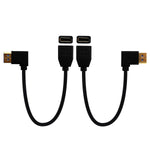 AWADUO Standard Ultra HD DisplayPort 1.4 Cable, 8K@60Hz Big Displayport 90 Degree Female to Big Displayport Female Right/Left Gold-Plated Cord Compatible with Computer(0.3M/0.98ft)