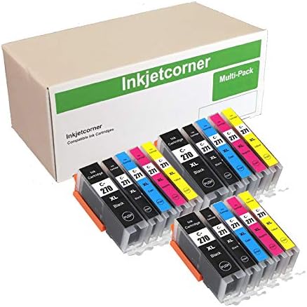 Inkjetcorner Compatible Ink Cartridge Replacement for PGI-270XL CLI-271XL 270XL 271XL for use with TS5020 TS6020 MG6820 MG6821 MG5720 MG5721 (15-Pack)