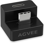 AGVEE [3 Pack USB-C U-Shaped Adapter, 180 Degree Angled Type-C Female to Male Converter (Type-C 3.2 Gen 2) Video Audio 10G Data Extension Coupler Connector for Portable Display Monitor, Laptop, Black