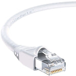 InstallerParts Ethernet Cable CAT6A Cable UTP Booted 10 FT - White - Professional Series - 10Gigabit/Sec Network/High Speed Internet Cable, 550MHZ