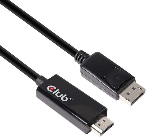 Club 3D CAC-1082 DisplayPort 1.4 to HDMI 2.0B HDR Cable, Male-Male 2 Meter/6.56 Feet