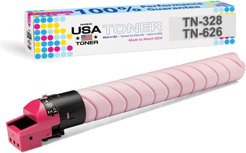 MADE IN USA TONER Compatible Replacement for Konica Minolta TN328M, TN626M, bizhub C250i, C300i, C360i, C450i, C550i, C650i (Magenta, 1 Cartridge)