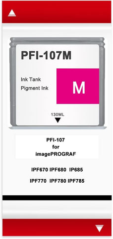 PFI-107 130ml Magenta Ink Cartridge Compatible for Canon PFI107 PFI-107M for imagePROGRAF iPF780 iPF785 iPF770 iPF685 iPF680 iPF670 Printer