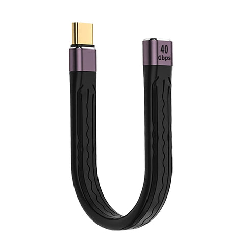 YoungSelly USB C Female to USB C Male Cable,USB4 / Thunderbolt 4 Cable 100W,40Gbps Data Transfer Sync, Short USB C Cable Supports 8K Display