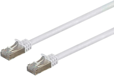 Monoprice Cat7 Ethernet Network Patch Cable - 5 feet - White| 26AWG, Shielded, (S/FTP) - Entegrade Series