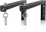 suptek Universal Projector Screen Wall Mount L-Brackets Wall Hanging Mount 12 inch Adjustable Extension Mounting Hooks for Projection Screen up to 80 lbs, PRL002B, Black (1 Pair)