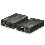 RYXN HDMI Extender Over Cat5e/6 1080P, HDMI Over Ethernet Extender 196ft/60m, HDMI Balun Using Single Power Supply POC Technology