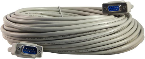 YCS Basics 75 Foot DB9 9 Pin Serial / RS232 Male/Female Extension Cable