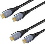 HDMI Cable 4K@60Hz 10 ft 2pack, CableCreation HDMI 4K Cable, High-Speed 18Gbps, 4K HDR, 3D, 2160P, 1080P, Ethernet Support, Compatible with UHD TV, PS5/PS4, Xbox One, Blu-ray, PC, Projector- 10FT Grey