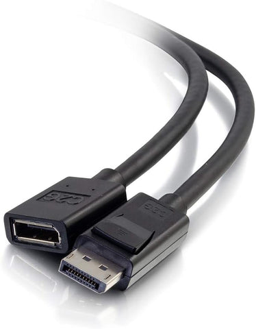 C2G Short Extension Cable, Display Port Cable, Male to Female, Black, 6 Feet (1.82 Meters), Cables to Go 54451