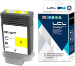 LCL Compatible Ink Cartridge Replacement for Canon PFI107 PFI-107 PFI-107Y PFI-107Y 6708B001 Image Prograf iPF670 IPF 670 MFP L 24 IPF 670 Series iPF770 IPF 770 L 36 IPF 770 (1-Pack Yellow)