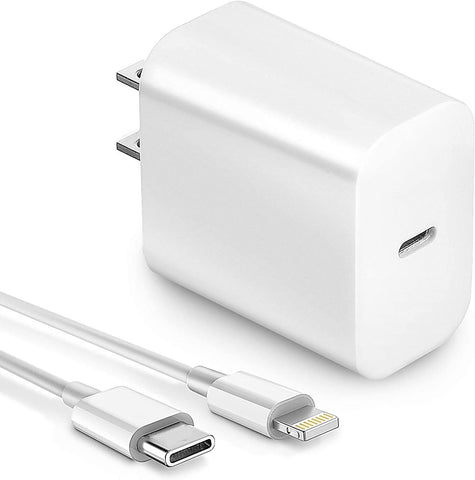 iPhone Fast Charger, 20W PD USB C Wall Charger with 5FT USB C to Lightning Cable MFi Certified, Compatible with iPhone 14/13/12/11 /XS Max/XR, iPad Pro and More