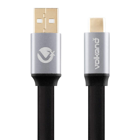 Volkano X 3 Ft Type-C to USB 3.0 Charging Cable, Copper with Rubberized Housing, 60W 5W Fast Charge and Data Transfer Cord for MacBook Pro, Samsung, Google Pixel, Amazon Tablet [Black] Speed Series
