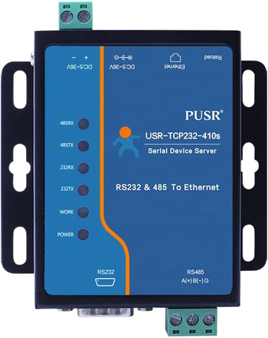 PUSR RS232 RS485 Modbus RTU to Modbus TCP Gateway Serial to Ethernet Converter USR-TCP232-410s