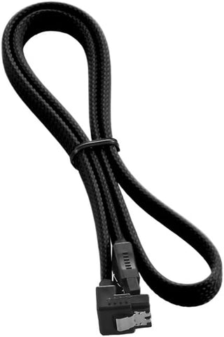 CableMod ModMesh Sleeved Right Angle SATA 3 Cable (Black, 60cm)