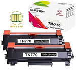 UniVirgin 2 Pack TN770 Toner Replacement for Brother TN770 TN-770 High Yield Black Toner Cartridge with IC CHIP fits for Brother HL-L2370DW L2370DW MFC-L2750DW MFC-L2750DWXL,Yielding 4,500 Pages