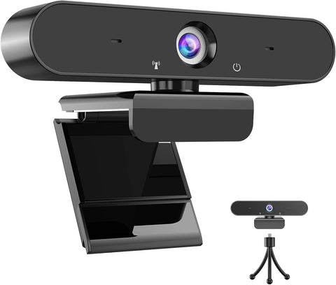 1080P Webcam with Microphone, Autofocus Noise-canceling HD Light Collection Web Cam for Computer Laptop, 110° Wide Angle USB Web Camera, Video Camera Work with Zoom, Skype, Facetime, Streaming, Gaming