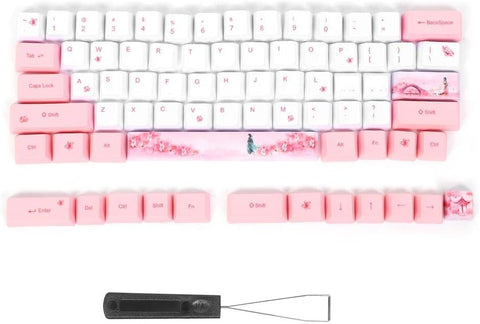 ciciglow Replaceable Keycaps,73 PBT Sublimation Keycaps,with Cute Patterns,Abrasion Resistance,Easy to Install,Suitable for Mechanical Keyboards (#2)