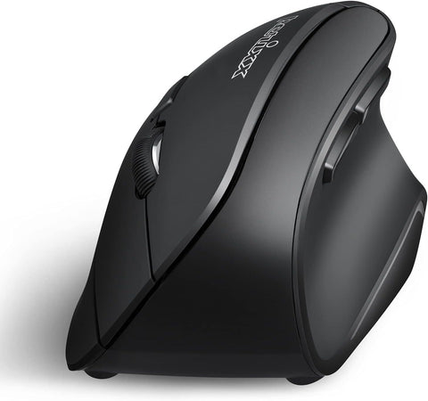 Perixx PERIMICE-804 Bluetooth Vertical Mouse, Bluetooth Connection for Windows and Android System, Works Without USB Receiver, Black