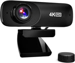 UboElfins 4K Webcam with Microphone, USB Computer Camera with Cover for Zoom Skype Video Calling PC Mac Laptop, UHD Streaming Web Cam