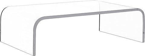Jusalpha Premium Clear Acrylic Monitor Stand, Monitor Riser Laptop/PC/Multimedia Monitor Stand for Home Office School Business, Clear Display Riser Stand-11.75''x7.5'' (Small)