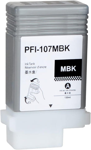 Compatible Ink Cartridge Replacement for Canon PFI107 PFI-107 Use for iPF670 iPF680 iPF685 iPF780 iPF770 iPF785 (MBK Pigment Ink) 1 Pack