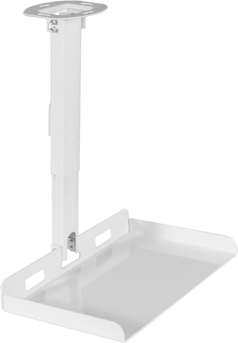 VIVO Universal Ceiling Extending Projector Tray Mount, Height Adjustable Projection, No Hole Installation, Hidden Cable Routing, White, MOUNT-VP08W