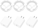MIRAREED iPhone Charger Fast Charging, [Apple MFi Certified] 3Pack 20W USB-C Power Wall Charger Adapter with 6FT Type-C to Lightning Cable Quick Charge for iPhone 14 13 12 11 Pro Max/XS/XR/X 8/SE/iPad