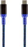 Monoprice Stealth Charge and Sync USB 2.0 Type-C to Type-C Cable - 6 Feet - Blue, Up to 3A/60 Watts, Fast Charging