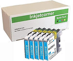 Inkjetcorner Compatible Ink Cartridges Replacement for LC203C LC203XL for use with MFC-J460DW MFC-J480DW MFC-J485DW MFC-J680DW MFC-J880DW MFC-J885DW (Cyan, 5-Pack)