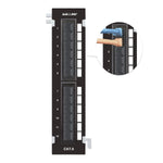 iwillink 12 Port Patch Panel, Cat6 Patch Panel with Jack Shutter, 1U Support, RJ45 Keystone Network Patch Panel Rackmount or Wall Mount for Cat6, Cat5e, Cat5 Cabling
