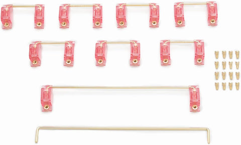 EPOMAKER Everglide PCB Mount Screw-in Stabilizer Set with Gold-Plated Wire, for Custom Mechanical Keyboard (PCB Mount Screw-in Pink)