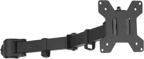 WALI Single Monitor Arm, Fully Adjustable Pole Mount Bracket for WALI Monitor Mounting System (001ARM), Black