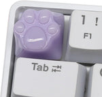 Capsmiths Cat Paw Artisan Keycap Set - MX Mechanical Gaming Keyboards (Purple)