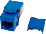 Elite Cat6 Keystone Jacks, RJ45, 90 Degree, Punch Down, UL Listed | Cat5e, Cat6, Cat6e Compatible | T568A or T568B, TIA (Blue, 6 Pack)