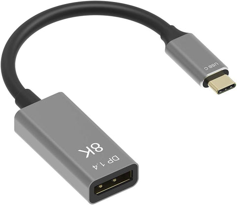 YIWENTEC USB C to DisplayPort 1.4 8K Cable 8K@60Hz 4K@144Hz Male to Female Converter Thunderbolt 3 to DisplayPort Adapter 25CM