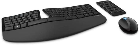 Microsoft Sculpt Ergonomic Wireless Desktop Keyboard and Wireless Mouse L5V-00001 (with Mouse)